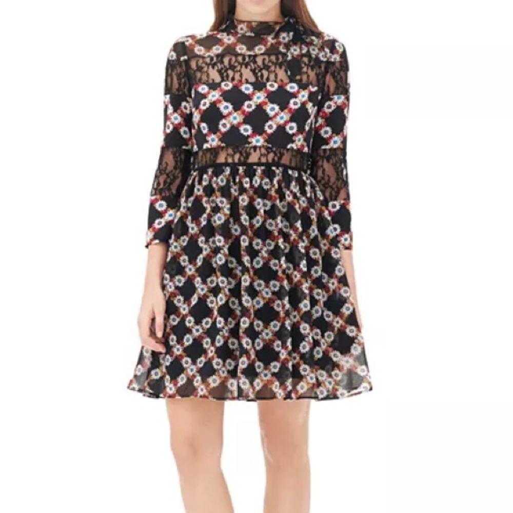BN Sandro Floral Silk Dress